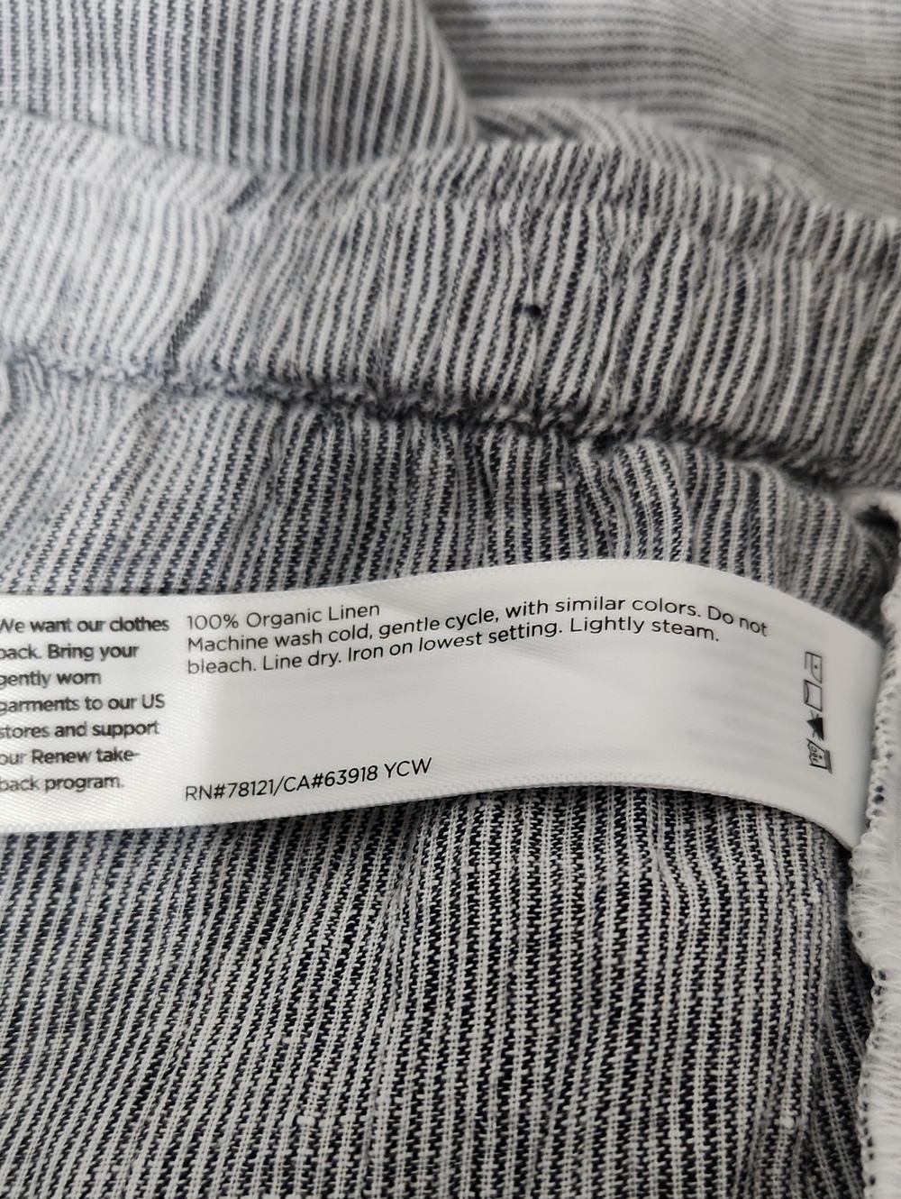 NWT Eileen Fisher Organic Linen Tapered Ankle Pant. Size PL - Picture 8 of 10